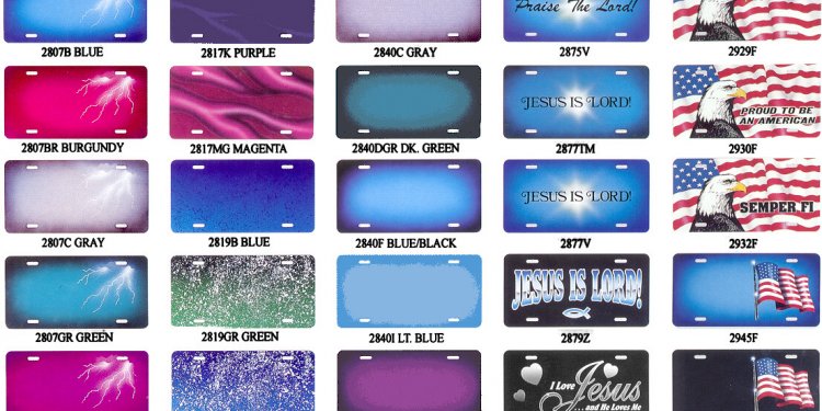 Airbrushed Auto Tag Designs