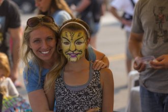 Cheetah Face Painting and airbrush tattoos for kids in Fort Collins Co kidsufnpartyideas.com