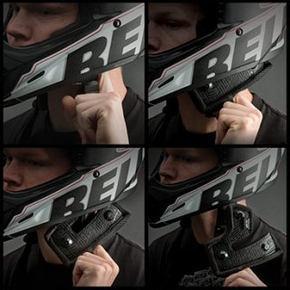 Moto-9 magnetic cheek shields