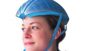 The EcoHelmet. Its honeycomb design provides it strength.