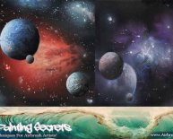 Acrylic spray painting techniques