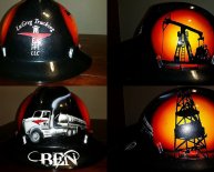 Custom Airbrushed hard Hats