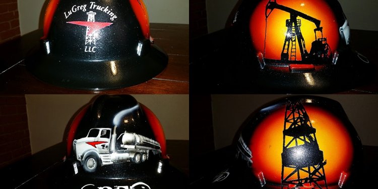 Custom Airbrushed hard Hats